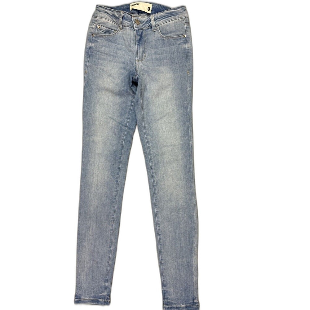 Garage Size 0 Womens Jeans High Waist Jegging Light Wash Stretch